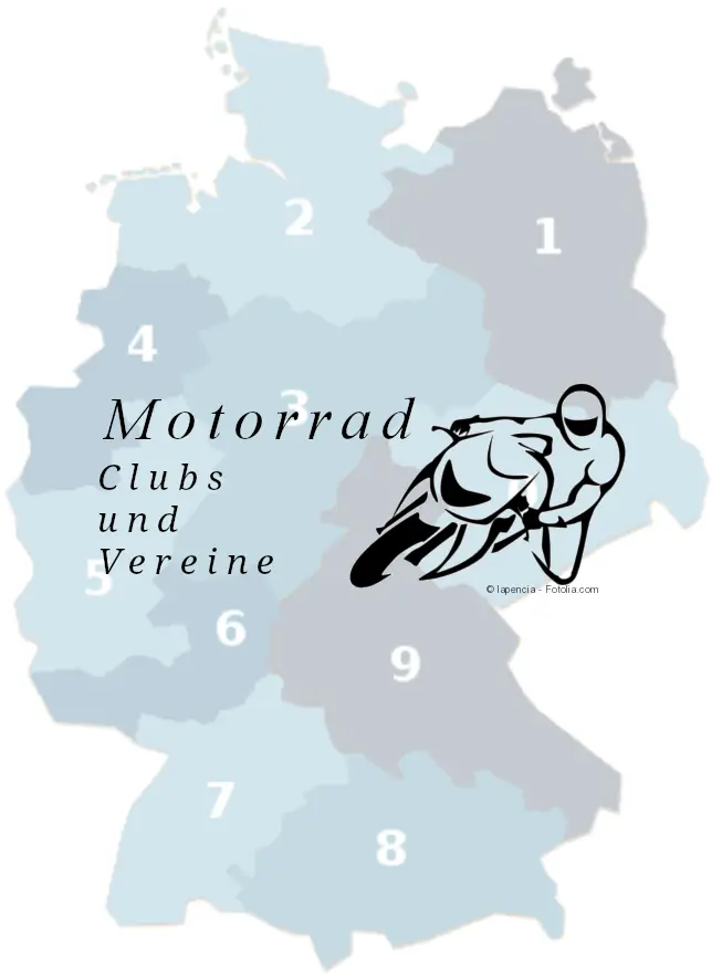 Motorradclub Deutschlandkarte